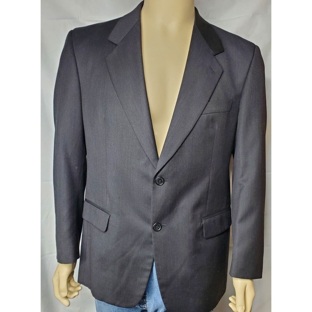 vito rufolo‎ Black Wool Marlane Super 100 blazer Jacket Men's 40R, MINT!